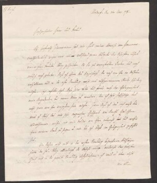 Heinrich Christian Boie (1744-1806) Autographen: Schriftstücke und ein Brief von Henrich Christian Boie an Philipp Erasmus Reich – BSB Autogr. Boie, Heinrich Christian