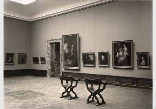 Aufstellung der Gemäldegalerie im Kaiser-Friedrich-Museum, Raum 52, Französische und englische Gemälde