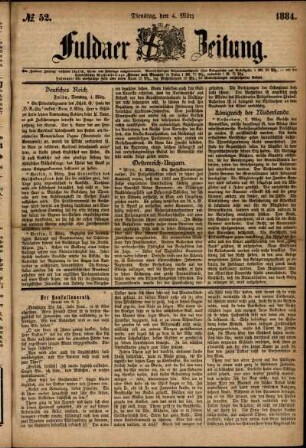 Ausgabe vom Dienstag, den 04. März 1884.