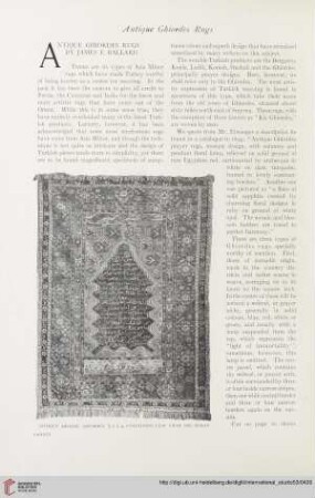Antique ghiordes rugs