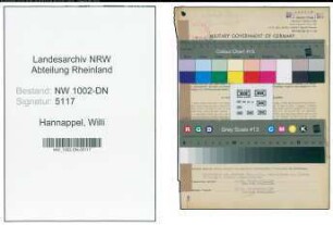 Entnazifizierung Willi Hannappel, geb. 23.03.1912 (Kaufmann)
