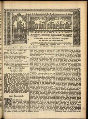 Erste Ausgabe vom Sonntag, den 07. November 1909.