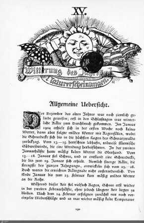 Witterung des Jahres. Naturerscheinungen.