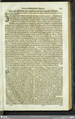 Auslegung des drey und siebentzigsten Psalms