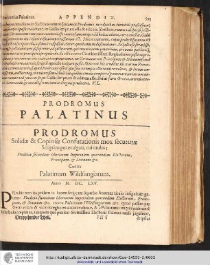 Prodromus Palatinus