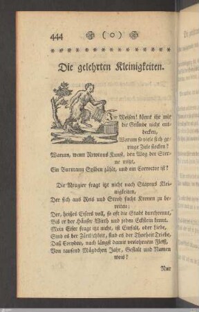 17. Die gelehrten Kleinigkeiten.
