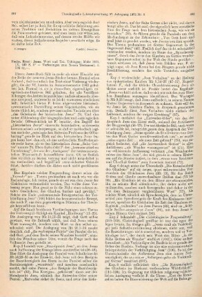 591-593 [Rezension] Fuchs, Ernst, Jesus