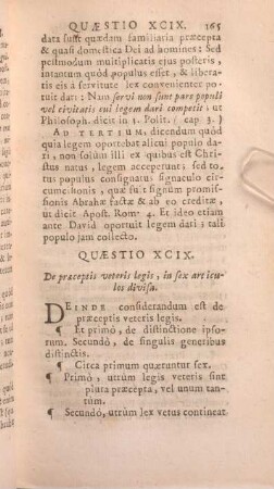 Quaestio XCIX. De praeceptis veteris legis, in sex articulos divisa.