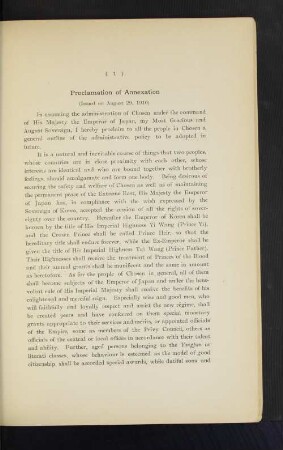 Proclamation of Annexation