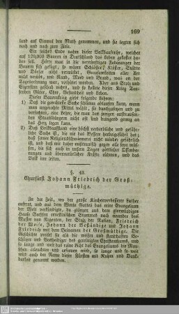§. 43. Churfürst Johann Friedrich der Großmüthige