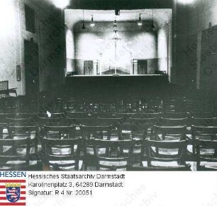 Darmstadt-Bessungen, Orangerie / Bühnen- und Zuschauerraum, Interieur