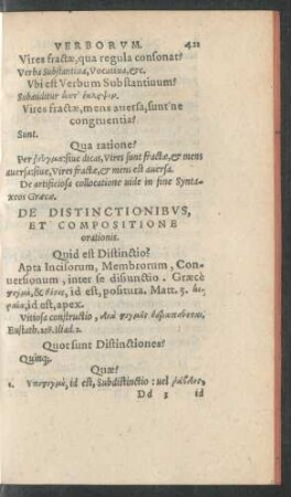De Distinctionibus, Et Compositione orationis.