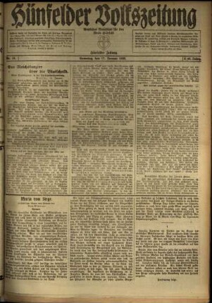 Ausgabe vom Samstag, den 17. Januar 1920.