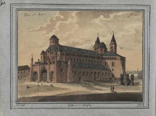 'Dom von Speyer' Aquarell (Nr. 105)