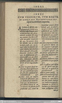 Index Cum Verborum, Tum Rerum In Libris His Metaphysicis Praecipue notabilium copiosus
