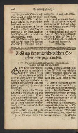 Gesänge bey unterschiedlichen Begebenheiten zu gebrauchen.