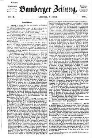 Bamberger Zeitung. 1861,1/6