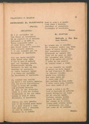 Hernández el huerfanito : (Parich). - (Milonga)