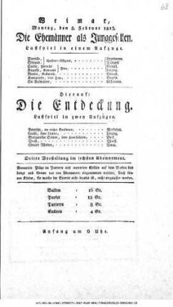 Die Ehemänner als Junggesellen