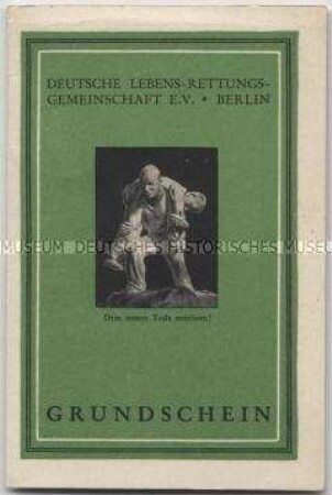 Zeugnis über eine bestandene Prüfung der Deutschen Lebens-Rettungs-Gesellschaft - Familienkonvolut