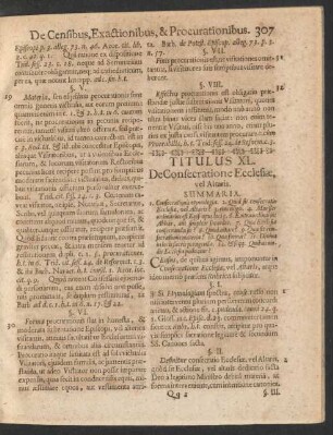 Titulus XL. De Consecratione Ecclesiae, vel Altaris
