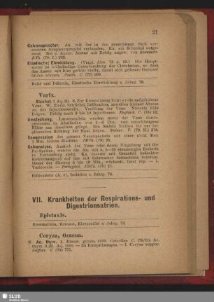 VII. Krankheiten der Respirations- und Digestrionsatrien