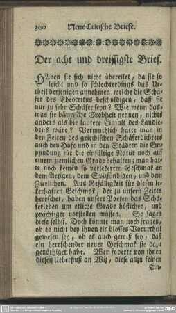 Der acht und dreissigste Brief