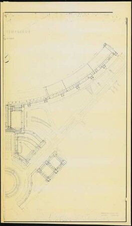 Flughafen Berlin-Tempelhof: Lageplan Grundriss Erdgeschoss 1:500