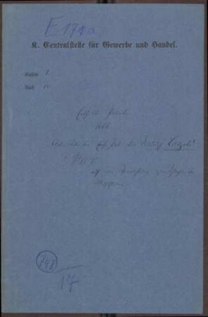 Patent des Rudolf Luipold in Göppingen auf eine Vorrichtung zum Schärfen der Mühlsteine