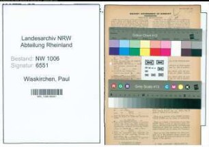 Entnazifizierung Paul Wisskirchen , geb. 10.09.1903 (Kaplan)