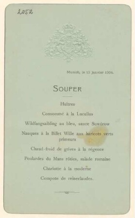 Menükarte : Souper