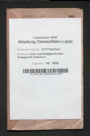 Erblasser: Ebbers, Witwe; Ehepartner: Ebbers, Johann: