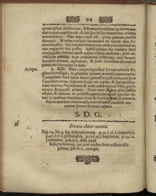 Errata obiter notata
