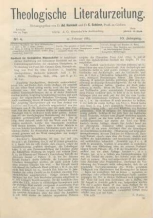 81-82 [Rezension] Zöckler, Otto (Hrsg.), Handbuch der theologischen Wissenschaften in encyklopädischer Darstellung mit besonderer Rücksicht auf die Entwicklungsgeschichte der einzelnen Disziplinen. 2., sorgfältig durchges., theilweise neubearb. Aufl. 1. Bd. 1. Hälfte