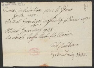 Bestellung von Musikalien: 01.06.1830