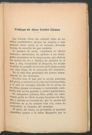 Prólogo de Juan Carlos Gómez