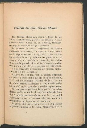 Prólogo de Juan Carlos Gómez
