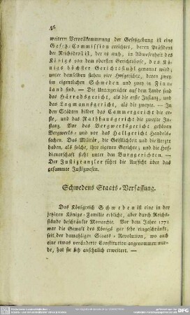 Schwedens Staats-Verfassung