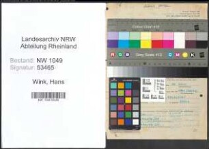Entnazifizierung Hans Wink , geb. 14.10.1900 (Studienassessor)