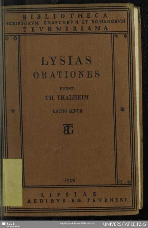 Lysiae Orationes