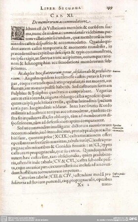 CAP. XI. De membrorum accomodatione.