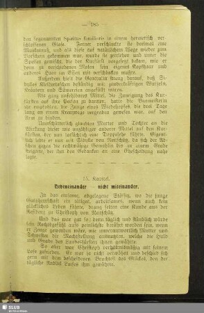 15. Kapitel. Nebeneinander - nicht miteinander
