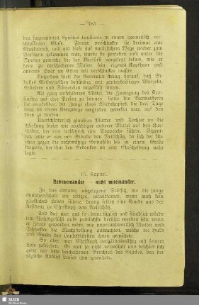 15. Kapitel. Nebeneinander - nicht miteinander