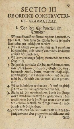 Sectio III. De Ordine Constrvctionis Grammaticae
