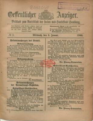3. Januar-31. März 1900 = No. 1-76