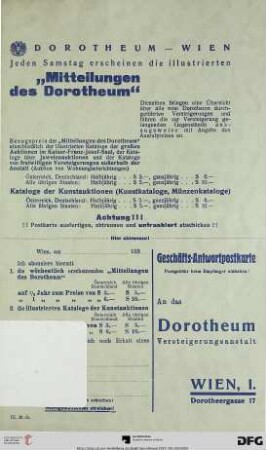 Mitteilungen des Dorotheum
