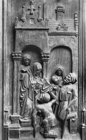 Die heilige Elisabeth kleidet und labt Arme