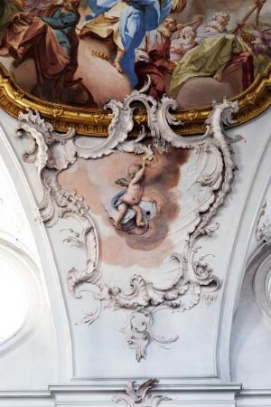 Kartusche mit Putto