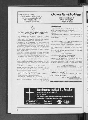 Auf geht's nach Reinfeld zum Karpfenfest am Sonntag, 23. Januar 1983