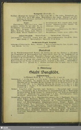 2. Abteilung. Stadt Burgstädt